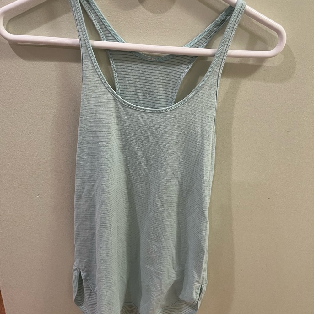 Lululemon Blue Sleeveless Tank Top with Scoop Neckline